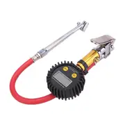 LCD Digital Tyre Inflator Car Motorcycle Tire Air Pressure Gauge Hose Kit