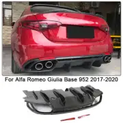 For Alfa Romeo Giulia Base 2017UP CARBON Rear Bumper Diffuser Lip Spoiler W/Tips (for: Alfa Romeo)