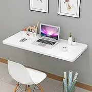 Heavy Duty Folding Wall Mounted Drop Leaf Table for Small Spaces White 28x12 inches Ideal for Kitchen Laundry Room Restaurant