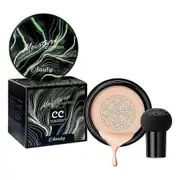BB Air Cushion Foundation Mushroom Head CC Cream Concealer Whitening Makeup Cosmetics Waterproof Brighten Face Base Tone 02 nature