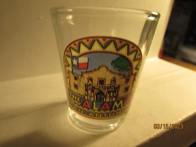San Antonio Texas- Standard Shot Glass w/ The Alamo- logo picture- new