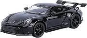 Finished Scale Model 1:32 for Porsche 911 GT3 Simulation Alloy Car Model Pull Back Sound Light All Doors Openable Vehicle Model Presents Ornaments(Black)