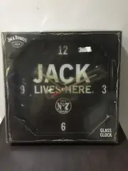 jack daniels glass wall clock new in box old no.7 2014 jack lives here whiskey