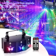 9-eye LED RGB Laser Light Beam Stage Lighting DJ Disco Party KTV Projector Light