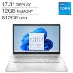 HP 17-cn1063cl 17.3" Laptop Notebook i5-1155G7 12GB 512GB SSD Win11 Backlit kb