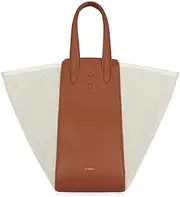 [X NIHILO] Eight Women’s Genuine Leather Canvas Tote Bag - Award Winning Design, Elegant and Versatile Bucket Bag with Gold Hardware, Adjustable Shoulder Strap, Practical for Work, Travel & Everyday