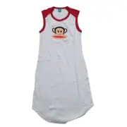 Vintage Paul Frank Tshirt Dress, Julius, Red & White, Medium