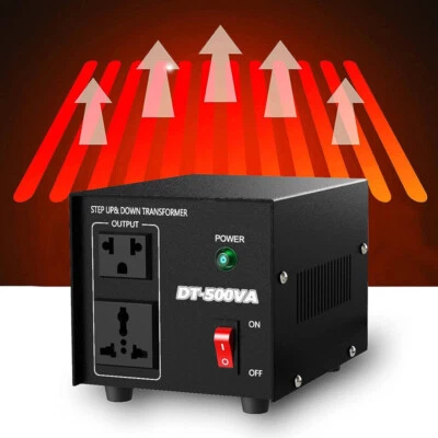 500 Watt Durable Voltage Converter Transformer 110V to 220V/220V to 110V Up Down