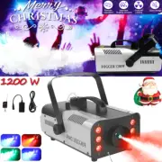 U`King 1200W Fog Smoke Machine Stage Light 6 LED Party Wireless Remote Control