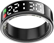 Thafikzi Smart Ring with LED Display Screen, Fitness Tracker Ring for Women Men, Health Tracker with Heart Rate/Blood Oxygen/Sleep/Sport/ IP68 Waterproof for iPhone & Android (10)