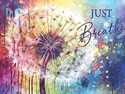 Diamond Art Painting Colorful Dandelion, Purple Butterfly, Just Breathe Kit for Adults Diamond Art Painting by Number Kits Gem Art Wall Home Decor(Canvas 13.8 x15.8inch)