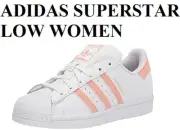 ADIDAS ORIGINAL SUPERSTAR SNEAKER TRAINER SPORT MEN SHOES SIZE 8 WHITE/PEACH NEW