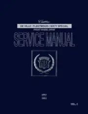 1992 1993 Cadillac Deville Fleetwood Shop Service Repair Manual Engine Wiring OE