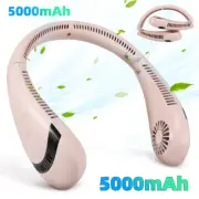 Foldable Neck Fan Hands Free Portable Fan Leafless Hanging Neck Fan Rechargeable
