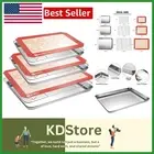 3-Sizes Stainless Steel Baking Sheet Set with Cooling Racks - Gift-Ready Design