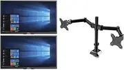 2 Units Dell P2317H Full HD IPS Monitor (Renewed) + Ideer Life LS2 Dual Monitor Arm