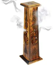 Aashita Creations Wooden Incense Stick & Cone Burner Holder Tower Large Organ...