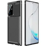 Galaxy Note 20 Ultra Carbon Fibre Rugged Case - Black Ultra Slim, Anti-Stretch, Soft TPU Protective Shell Cover [MPPGEN0848]