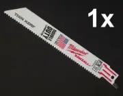 1 x MILWAUKEE 5092 6" 10TPI DOUBLE DUTY THIN KERF RECIPROCATING SAW BLADE