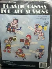 Plastic Canvas for All Seasons Sports Kids Magnets
