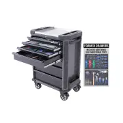 SP Tools 230Pcs Tech Series Starter Roller Cabinet Toolkit Metric Only Eva Trays