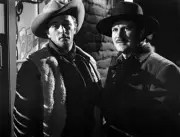 Robert Mitchum and Robert Preston in Blood on the Moon, based on t- Old Photo