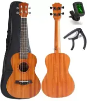 Miwayer Soprano Ukulele Solid Mahogany 21 Inch Ukelele Beginner Kit with Gig Bag