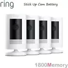 Ring Stick Up Cam Battery HD 1080p Wi-Fi Security Video Camera Gen3 White 4 Pack