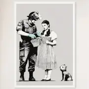 Galrie Banksy Stop and Search Poster 2007 - Museum Quality Art Print, White Frame, A3 30 x 42cm (12 x 16inch)