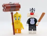 2) Tweety Bird + Sylvester Cat Lot 71030 Looney Tunes Cartoon LEGO® Minifigure
