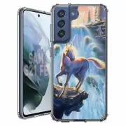 For Samsung Galaxy S20 S21 S23 S24 FE 5g TPU Case+Glass(Mystic Unicorn)