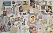 60 Pc Lot Junk Journal Ephemera Vintage Images Stickers Paper Supplies Card Tag