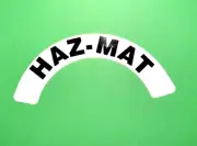 FIREFIGHTER HELMET DECALS CRESCENT (HAZ-MAT)