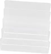 KICHOUSE 5 Tier Book Holder Stand Document Storage Rack Compact Acrylic Magazine File Holder