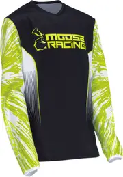 Moose Offroad Agroid, jersey youth , color: Green/White/Black , size: XS