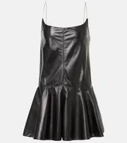 [Alaia] Alaïa Slip leather romper AU 16 black