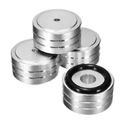 Aluminum Hifi Amp Speaker Isolation Stand Turntable Dac Feet Pad (Silver) - 4pcs 40x20mm