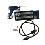 PCI-E Express X1 to Dual PCI Riser Extend Adapter Card With 2.6FT USB 3.0 Cable
