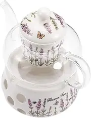 Ciieeo 1 Set Glass Teapot with Infuser for Loose and Blooming Tea Glass Teapot Kettle Elegant Design for Herbal and Medicinal Tea