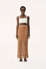 Martinez Knit Skirt Camel Size 4 | Elka Collective