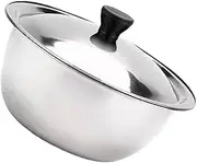 Alipis Stainless Steel Kitchen Lard Bowl with Lid Noodle Boiling Basin for Induction Cookers Multi Functional Food Container for Fruits Vegetables and Dough Making
