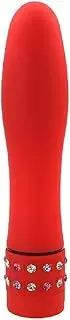 Bullet Vibrator Discreet Vibrating Massager Sex Toy For Women Couples Diamond Multispeed Red