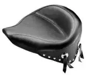 Black Studded Wide Touring Solo Driver Seat w Conchos Softail Springer 2006-2007