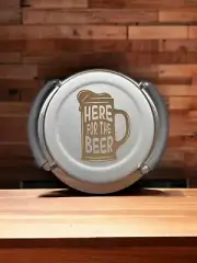 Laser Engraved Stainless Steel Coaster Set- Six Coasters and Holder