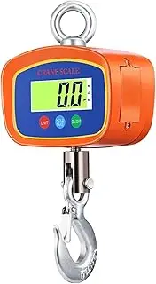 [JAJAJ] Industrial Digital Crane Scale 1000kg LCD Digital Scale Crane Scale Portable Industrial Electronic Scale Heavy Duty Weight Hook-Hanging Scale Weighing Tool for Farm,Livestock,Factory,Construction