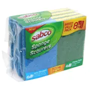Sabco Cellulose Sponge Scourers - Mixed Value 8 Pack