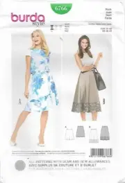 A32 BURDA 6766: SKIRT SIZE 10-20 SEWING PATTERN