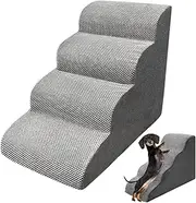 Non Slip Dog Stairs Couch, High Density Foam Dog Ramp, Non Slip Foam Dog Stairs for Sofa, Bed, Couch for Injured Puppy, Kitten, Dog, Cats