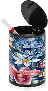 Ashtrays For Cigarettes Outdoors Spring Cute Flowers Rustic Blue Mini Trash Can Ash Trays For Cigarettes Car Cup Holder Home Office Kitchen