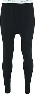 [Fruit of the Loom] Men's Waffle Weave Thermal Long John Underwear, Xlarge, Black